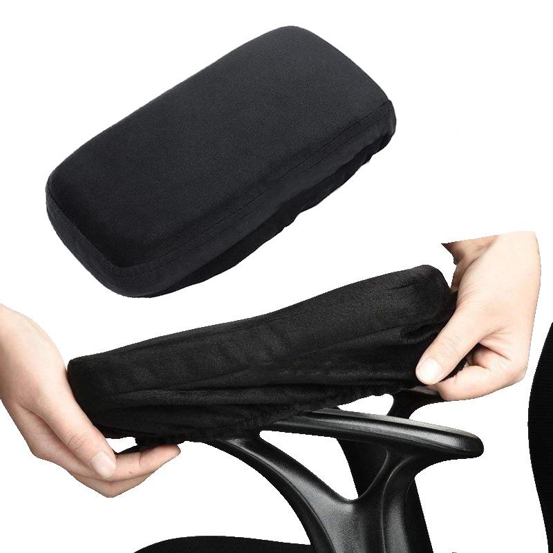 Colors Velvet Sponge Armrest Slipcover 1/2PCS Kit, Ideal for Office Chairs, Supports Elbows and Forearms