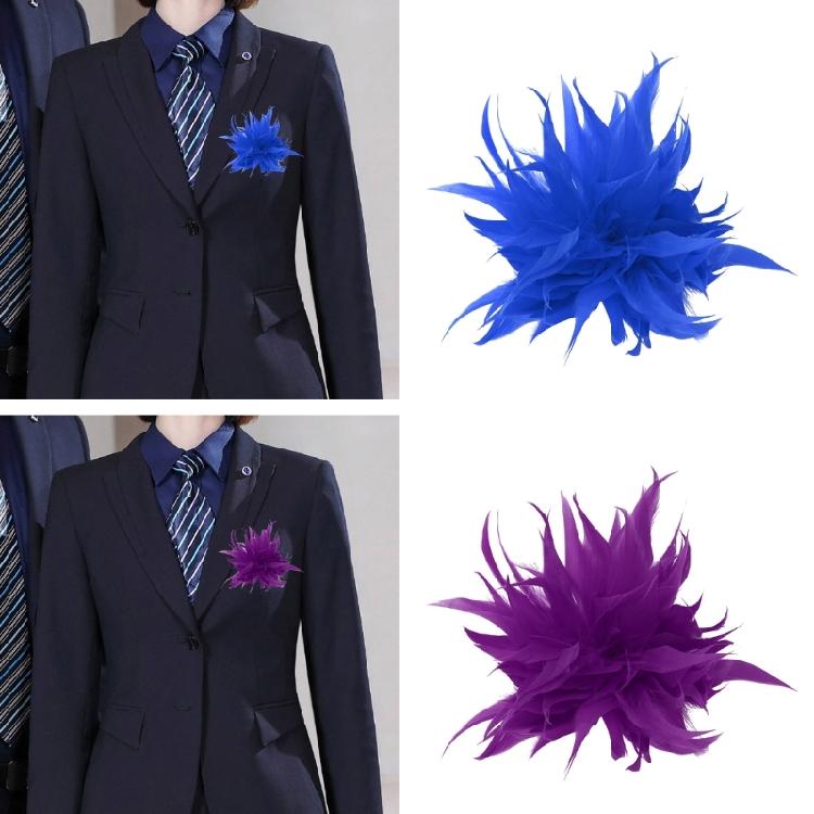 Spilla Fiore di Piuma per Celebrazione Banchetto Bomboniera Corsage Floreale & Spilla
