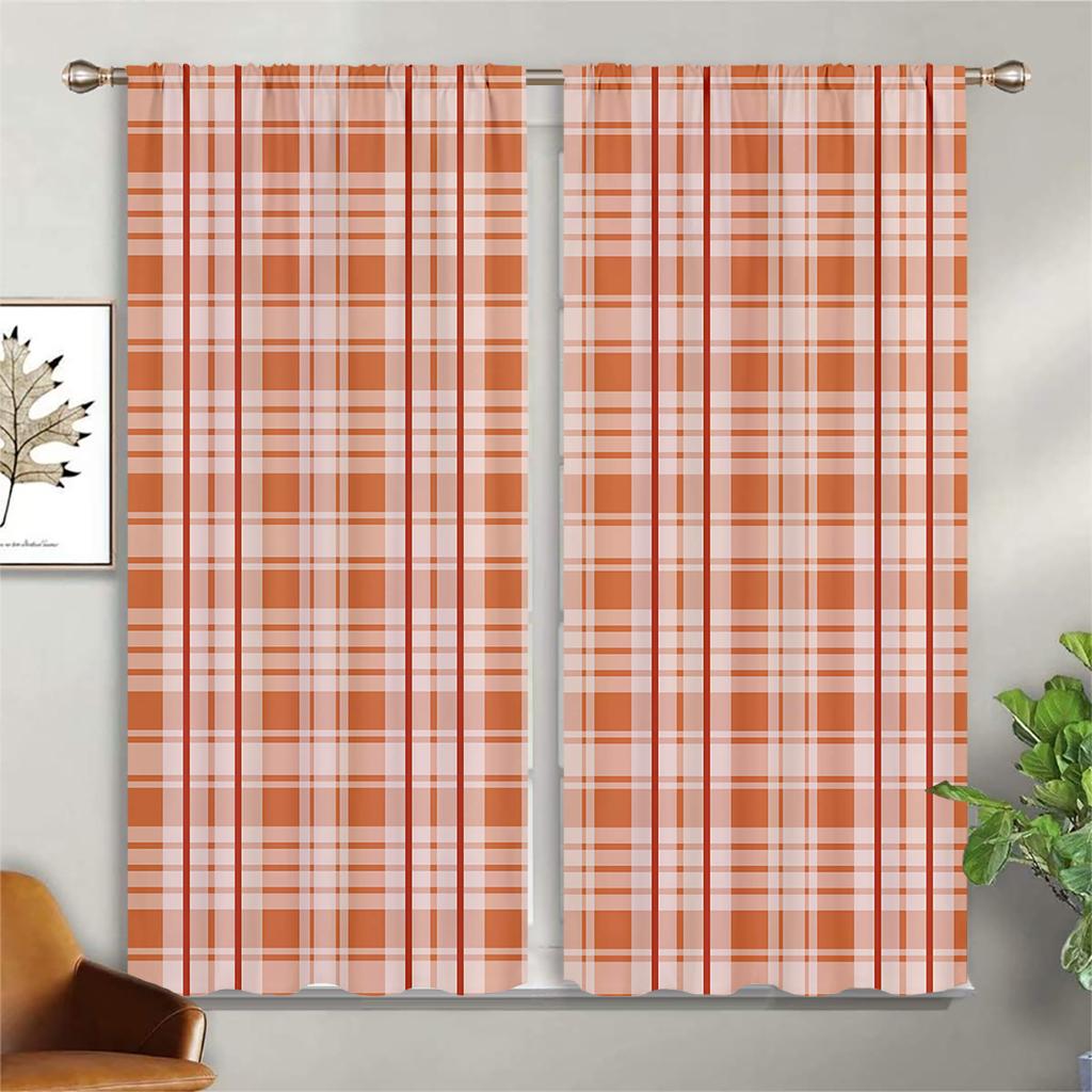 

Минималистичные шторы в полоску в черно-белую клетку, 2 панели, современный дом, гостиная, спальня, балкон, декоративные шторы W50X130H(CM)X2PCS&Rod pocket