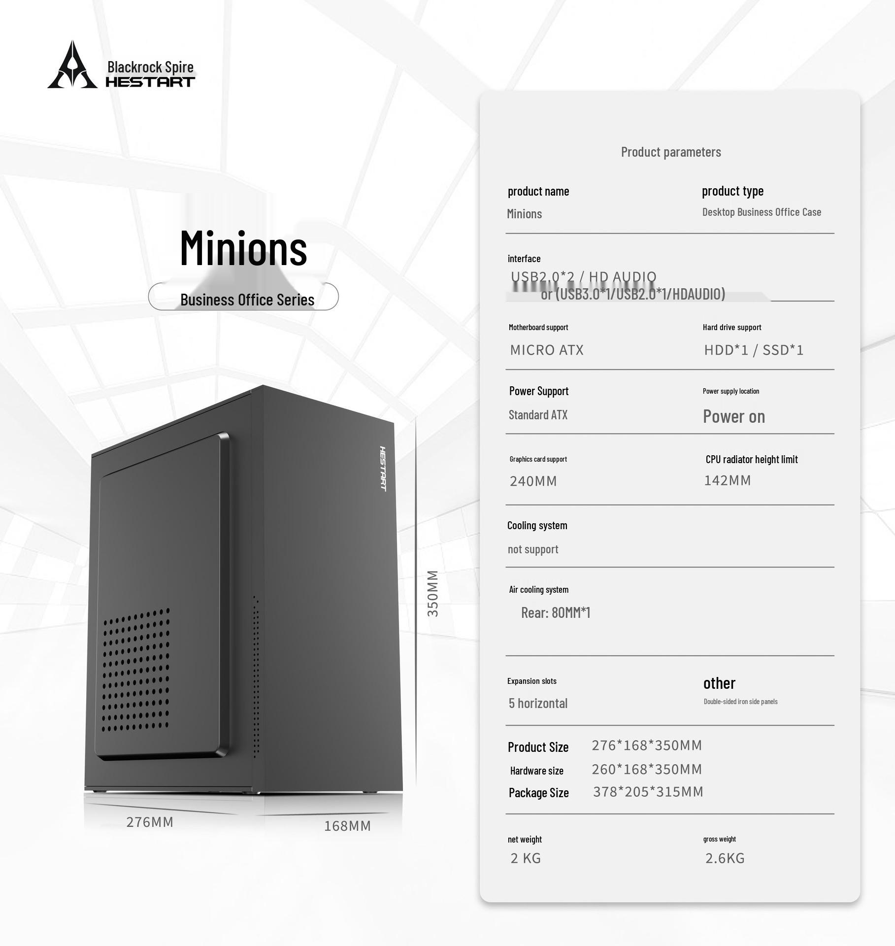 

Home Office Desktop Tower for ATX/Mini-ITX/mATX Motherboards