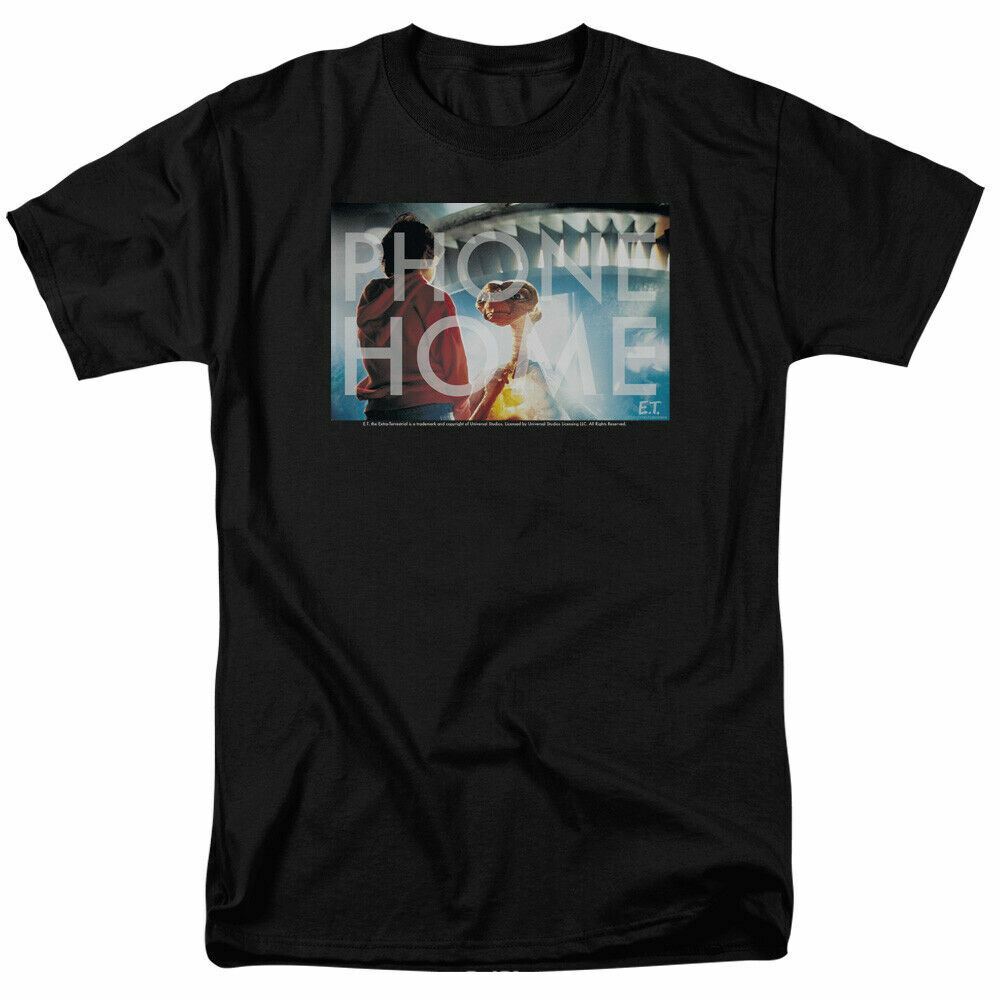 ET The Extra Terrestrial Knockout T Shirt Mens Licensed 80s Movie Black XXXL