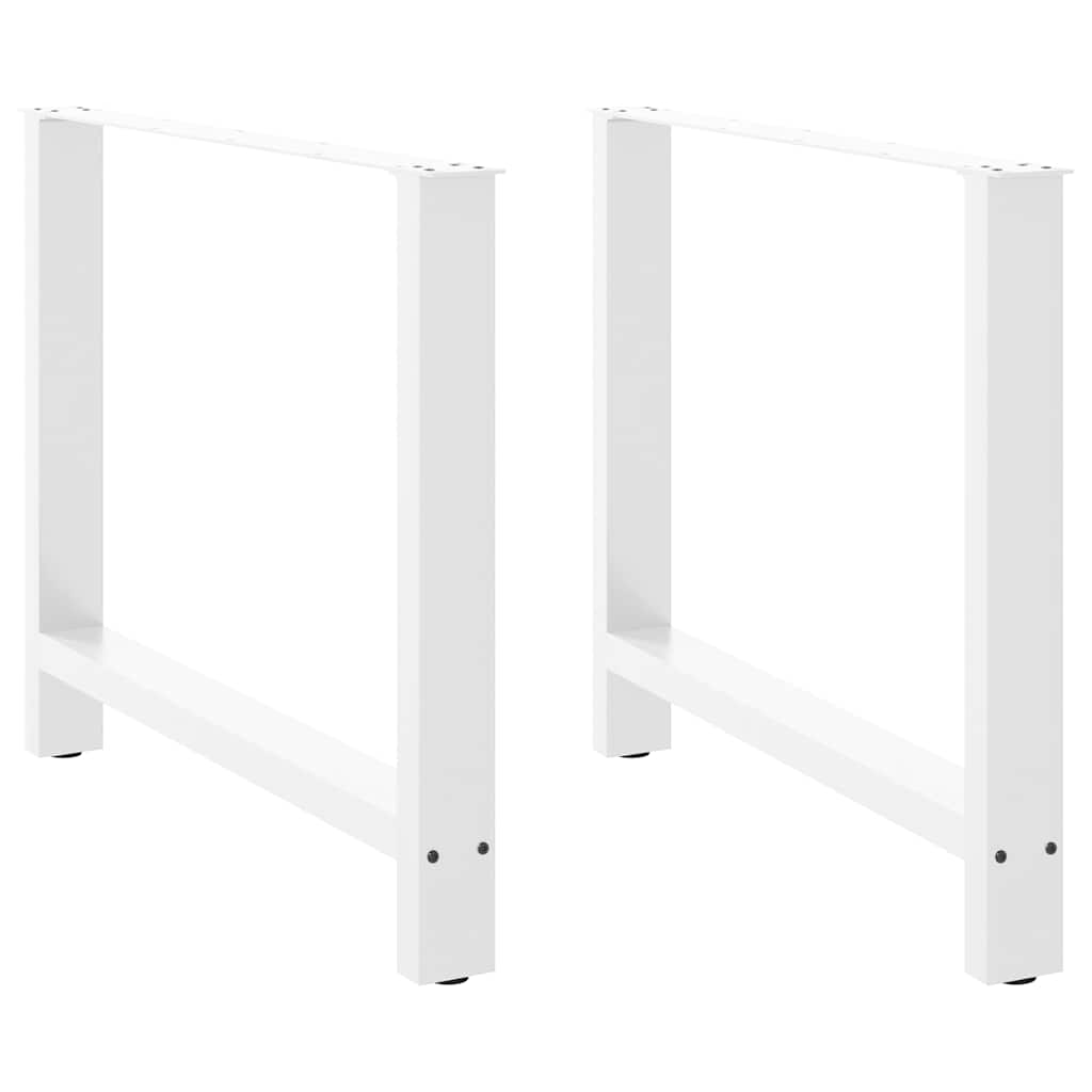 Vidaxl Nogi Do Stolika Kawowego, Białe, 2 Szt., 90X(72-73) Cm, Stal