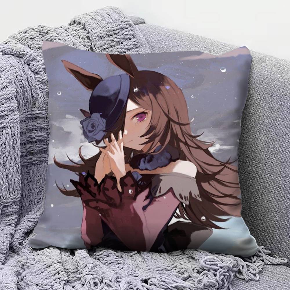 Rice Shower Umamusume Pretty Derby Pillow Covers Home Sofa Cushion Covers and Aecorative Custom