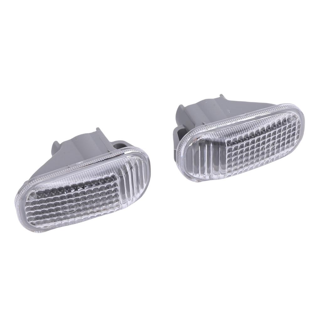 1 Pair Front Side Marker Light Lamp Covers Housing 34301 S5H T02 Replacement for City EP3 Stream Jazz FIT White