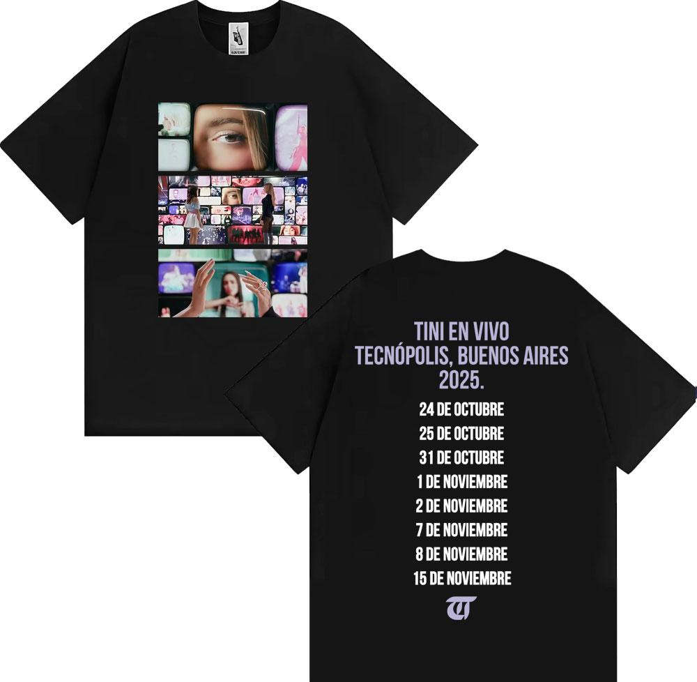 

Singer TINI STOESSEL Futtura Album 2026 Tour Tshirt Unisex Women Fashion Aesthetic Retro Tee Shirt Cotton Casual T Shirt S
