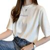 Dámské volné letní tričko ve stylu japonském a korejském s kulatým výstřihem a polovičním rukávem, nadměrná velikost