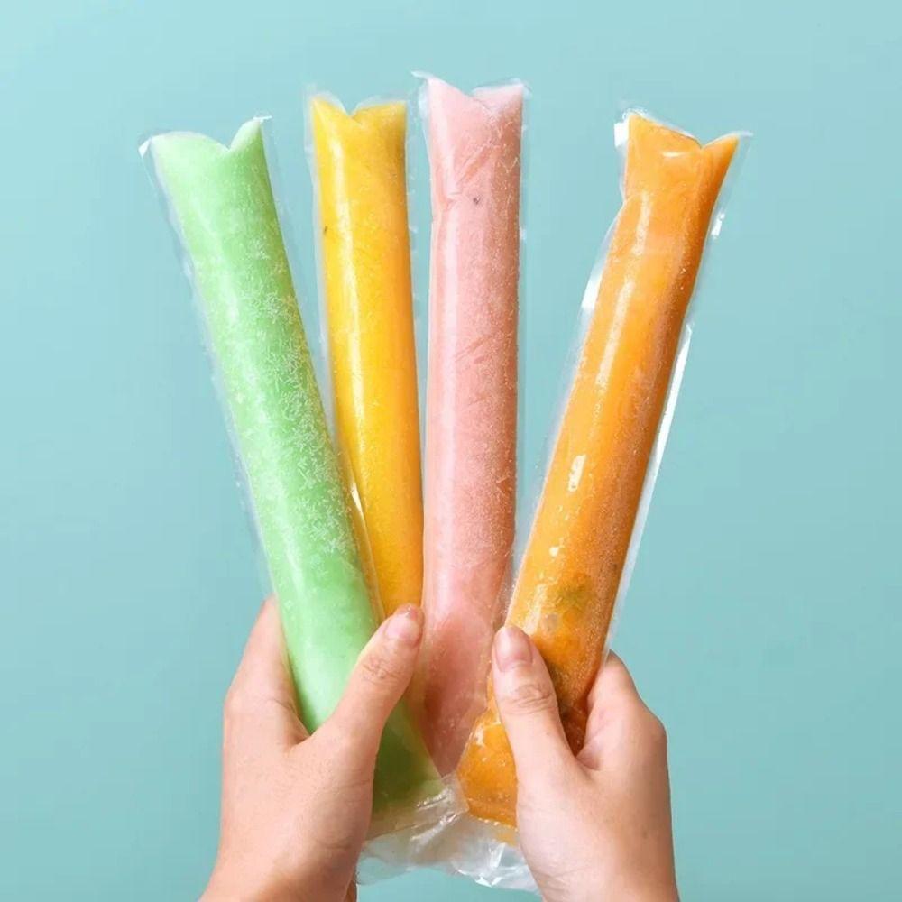 50/100 Stück Lebensmittelgeeignetes PE-Material Eis am Stiel Formbeutel DIY Eis am Stiel Beutel Hausgemachtes Eis am Stiel