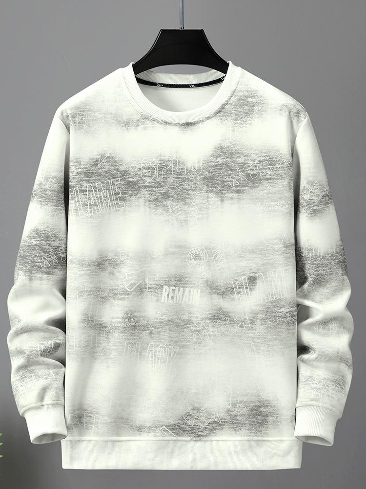 

2024 Men s Plus Size Trendy Hoodie - Spring/Autumn Loose Fit for Big & Tall Styles 5XL білий