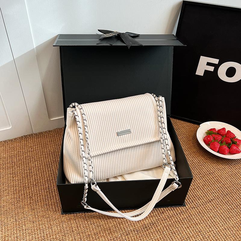 Prémiová retro skládaná taška přes rameno, dámská módní řetízková taška přes rameno