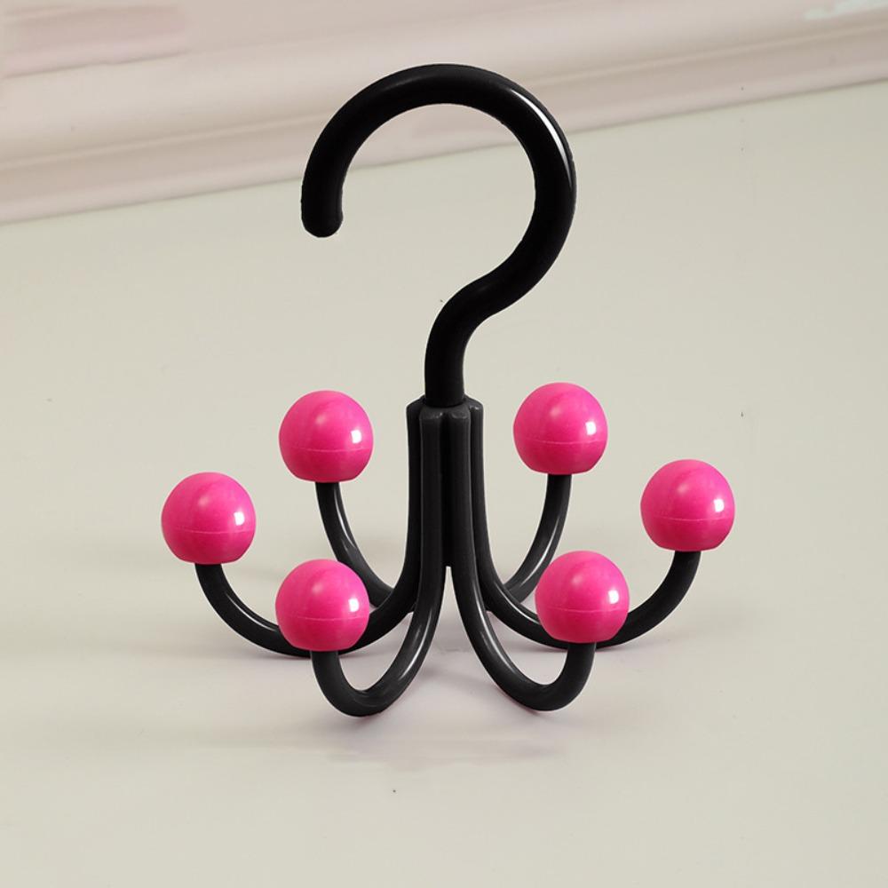 6pcs Portable Rotating Hook Space-Saving Multi-Functional Hooks Hat Tie Bag Hook  Home Storage