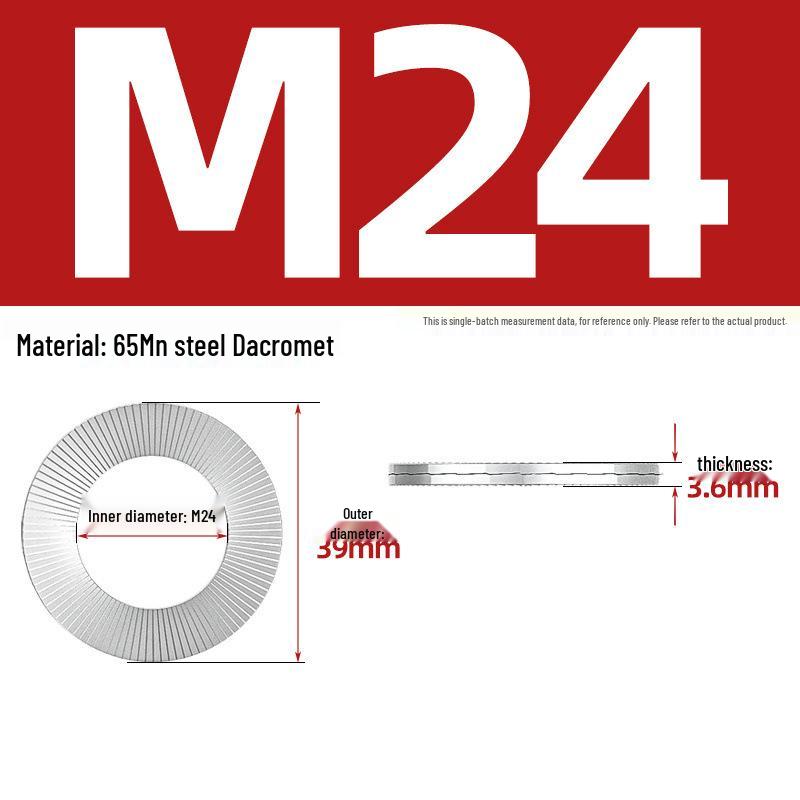 DIN25201 304 Stainless Steel Self-Locking Double Stack Washer, 65Mn Manganese Anti-Loosening, Double-Sided Tooth Layer.