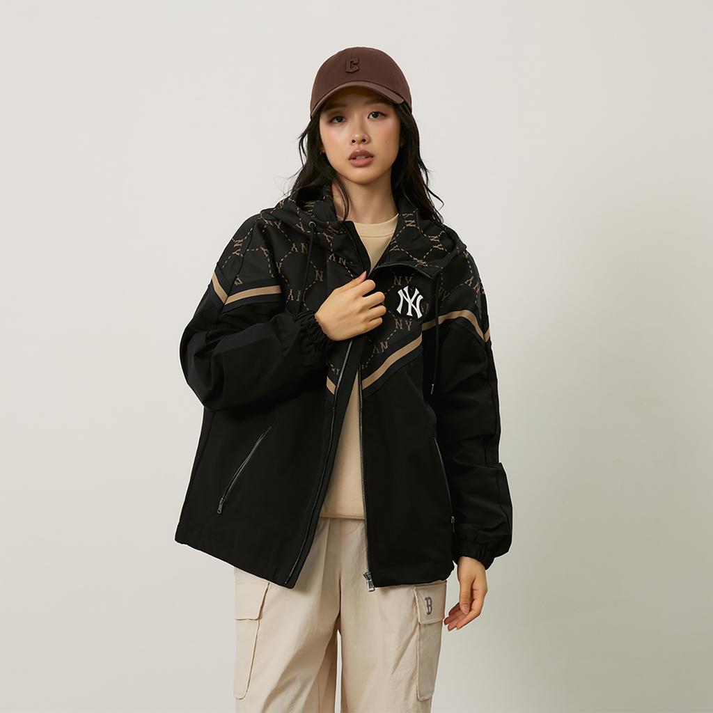 New MLB MONOGRAM Collection New York Yankees 24FW Windproof Jacket Unisex Black 3AWJM0144-50BKS