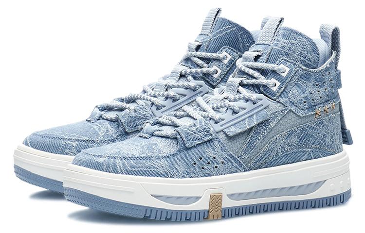 Li Ning Textile, Synthetic Leather Slip Resistant, Abrasion Resistant, Height Increasing High Top Skateboard Shoes AGCR430-5
