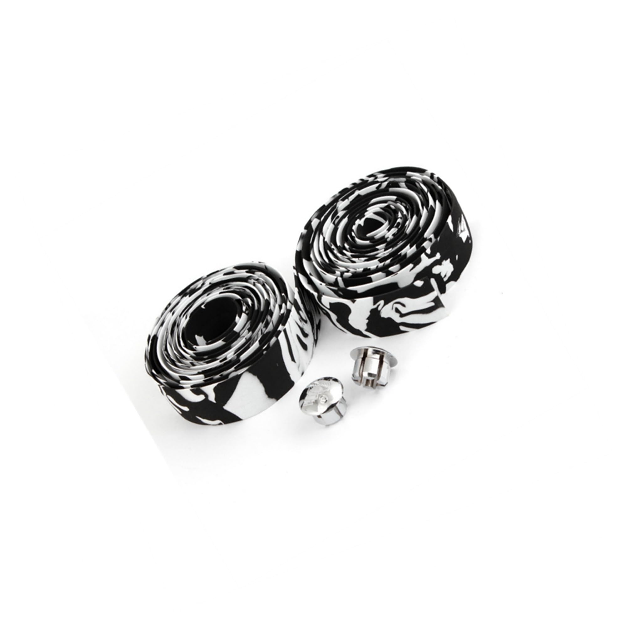 

BULLSPANN Bicycle Cycling Handlebar Wrap Tape Cover Bar with Connectors for 2 Black and White Bicycles, Pieces, чёрный