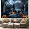 A spooky background fabric for a Halloween zombie-themed party perfect for family celebrations and birthday decorations.PMJ