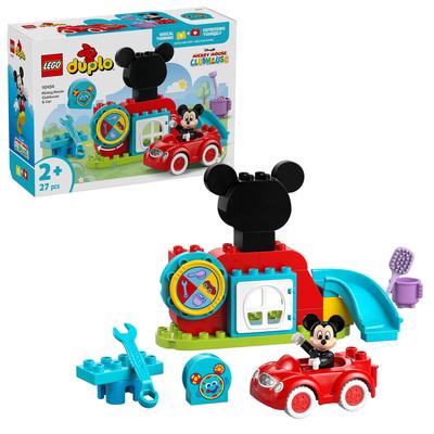 LEGO Duplo Domek Myszki Miki i zabawki samochodowe Klocki edukacyjne 1 i pół roku 24Dziecięcy dom do zabawy Disney Goods 10454