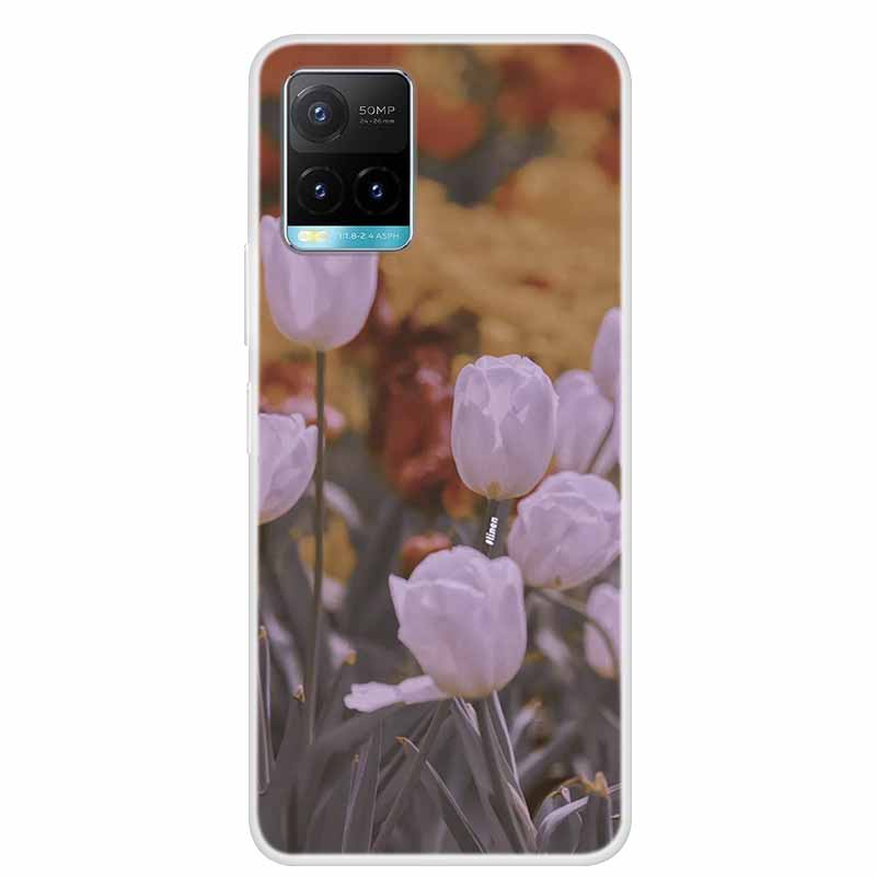 Christmas For Vivo Y21s Case TPU Soft Silicone Back Cover Case For Vivo Y21s V2110 Shockproof Coque VivoY21s Shell Cartoon Funda