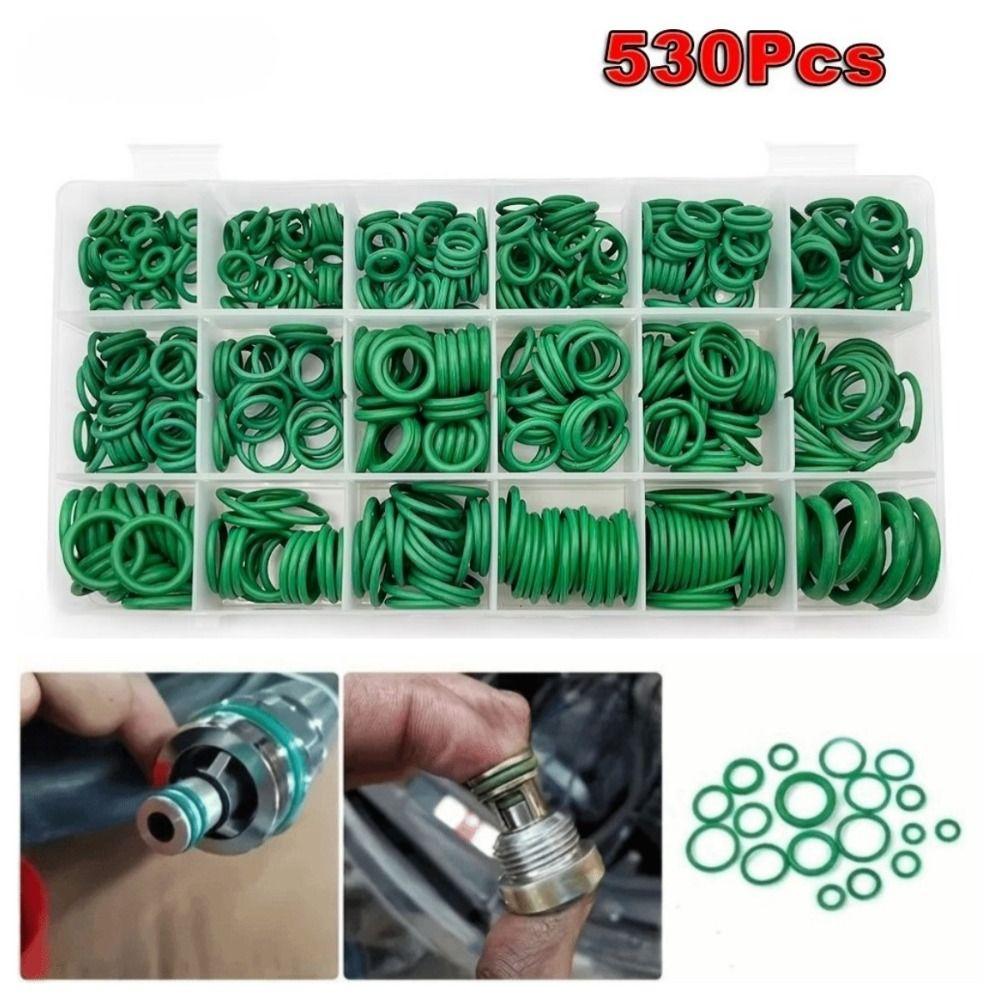 530pcs/set 18 Size Seal Rubber O-Rings Green Automotive A/C Plumbing Repair  Plumbing Repair