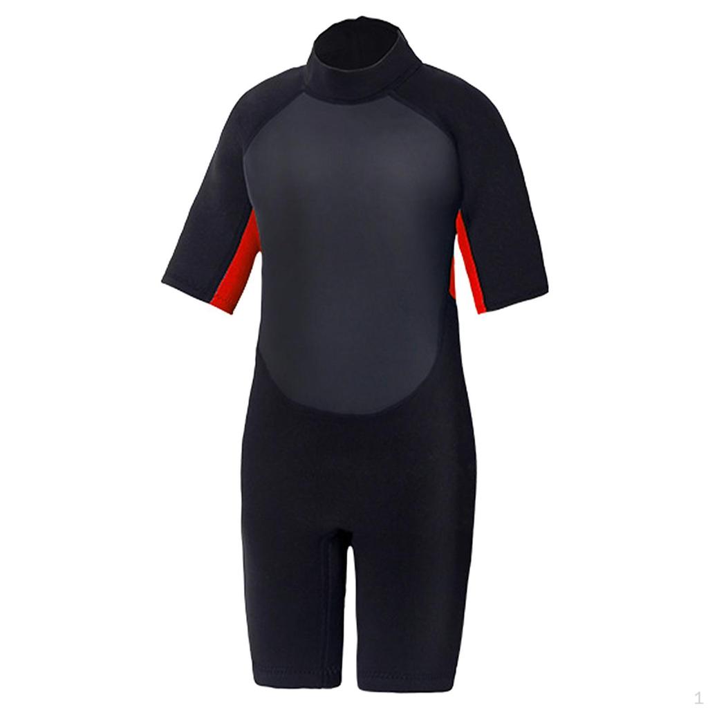 Buy 3mm Neoprene Kids Shorty Wetsuit Short Sleeve Swimsuit for Diving Spearfishing Youth at