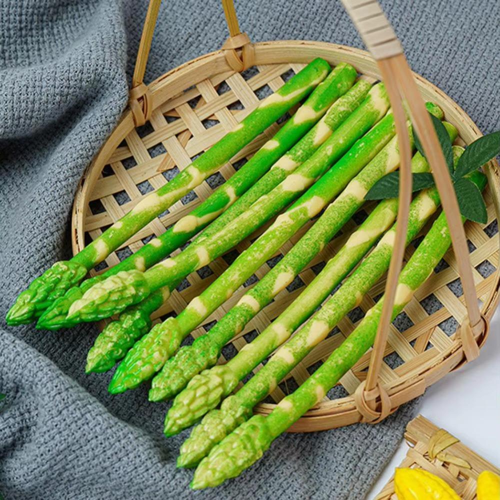 

10PCS Plastic Asparagus Model Lifelike Simulated Vegetables Ornaments Fake Vegetables Home 10PCS