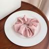 1PC Solid Color Cream Colored Fabric Colon Headband Simple and Fresh Plaid Rubber Band Hair Ties for Woman Hair Accessroies