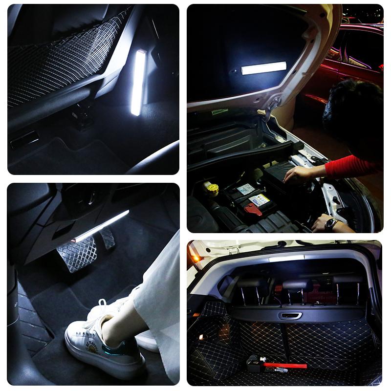 Automatic sensing ambient light for car trunk, LED small light inside the car, wiring free decoration, wireless lighting