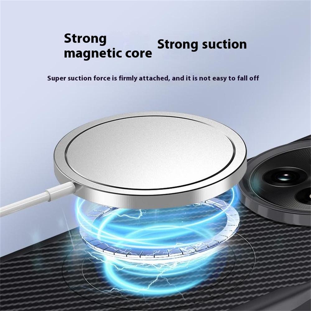 Pro pouzdro OnePlus 13 Kompatibilní s MagSafe Kryt z uhlíkových vláken PU+PC+Silikon