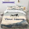 Alpine F1 Individuelles Namensmuster Bettwäsche Steppdecke Set Bettbezug Kissenbezug Zuhause Geburtstagsgeschenk(1 Bettbezug + 2 Kissenbezüge, ohne Füllung)