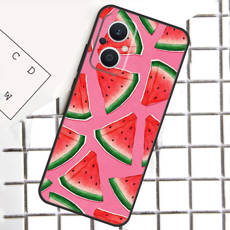 Cute Summer Fruit Watermelon For OPPO Reno 8 7 Lite 8T 10 11 12 13 14 Pro 11F 12F 13F 14F OPPO Find X9 X8 X5 X6 Pro Case