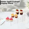 3-18 Pcs Clear Acrylic Display Stand U Shape Lightweight Holder Window Counter Jewel Cosmetics Rack Dessert Model Shelf