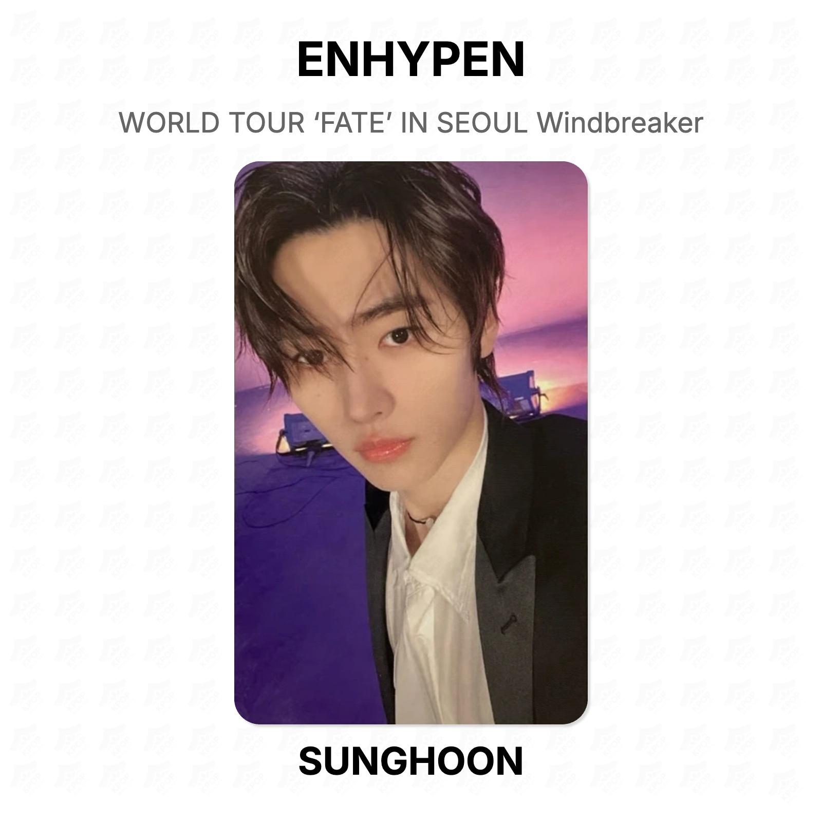 ENHYPEN WORLD TOUR ‘FATE’ IN SEOUL Windbreaker Official Photocard SUNGHOON