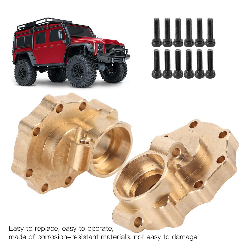 1Pair Front Rear Brass Steering Knuckle Portal Cover for TRAXXAS 82056‑4 TRX‑4 RC Crawler