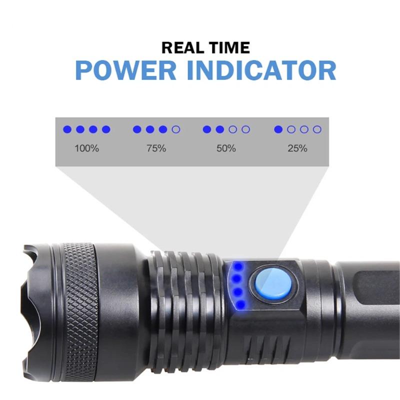 USB 300 Minute Chargeable Flashlight Strong Light 3 Modes Hand Lamp 14500 Battery Torch Waterproof Camping Hiking Night Patrol