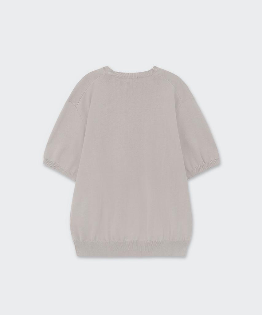 Musinsa Standard Washable Supima Cotton Crew Neck Short Sleeve Knit [Mushroom]