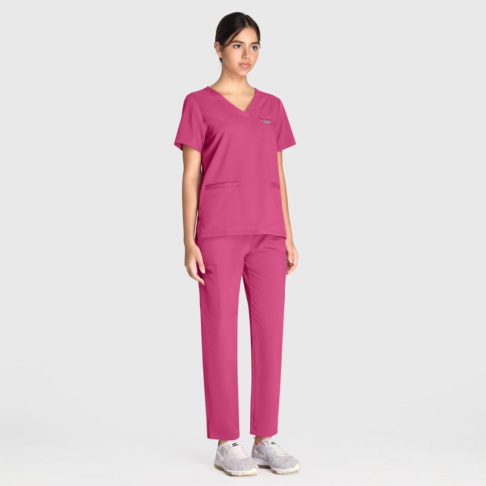 Hospital Doctor Hand Wash Short Sleeve Set V-Neck Fashion Women'S Casual Wear Pet Hospital Hand Wash