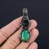 Emerald Pendant, 999 Copper Wire Wrapped Pendant Gemstone Jewelry, Handmade Pendant Amazing Jewelry, Gift For Her