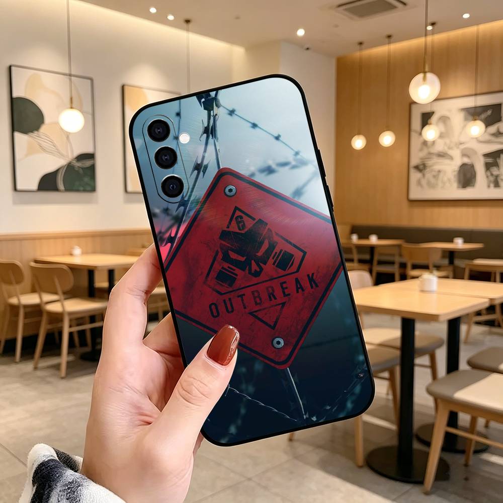 For Z-Rainbow S-Six S-Siege  Phone Case Black Silicone Soft For Samsung Galaxy A73,A72,A71,A70,A53,A52,A51