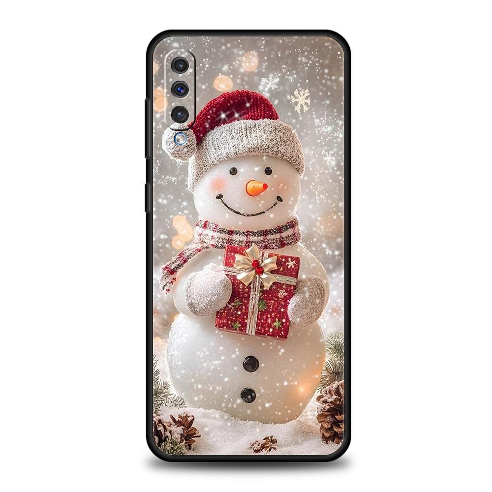 Christmas Snowman Phone Case for Samsung Galaxy A56 A36 A26 A16 A34 A24 A42 A22 A20 A12 A40 A30 A10 5G Soft TPU Cover Shell Bags