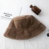 Sweet Ladies Winter Soft Outdoor Warmer Faux Fur Rabbit Warm Hat Fishing Cap Bucket Hat