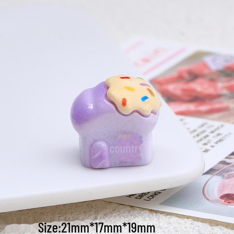 Handmade Resin Accessories: DIY Shoe Buckle, Jewelry Material, 3D Cartoon, Colorful Bakery Play Items.