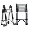Telescoping Extension Ladder Stainless Steel Folding Telescopic Ladder with Locking Mechanism Multi-Purpose Collapsible Ladder