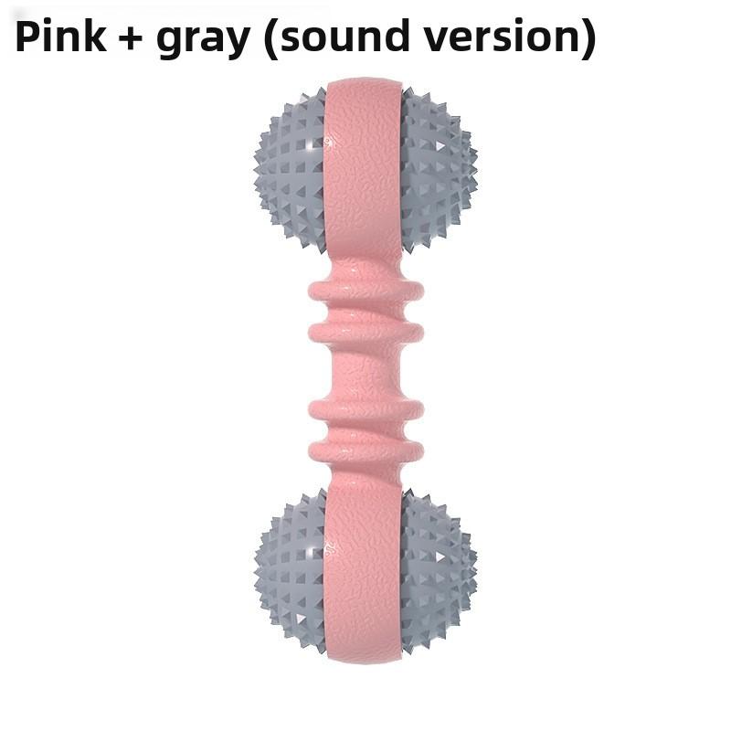 Pet Toys That Are Tough To Chew and Can Relieve Boredom, Barbell Shaped Dog Toys, Pet Self-entertaining and Sound-making Toy Balls