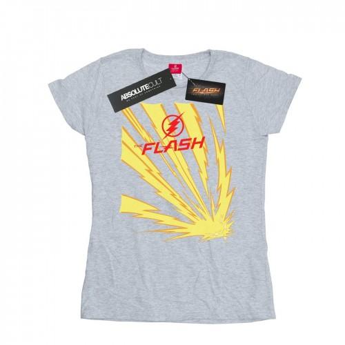 

DC Comics Womens/Ladies The Flash Lightning Bolts Cotton T-Shirt XXL білий
