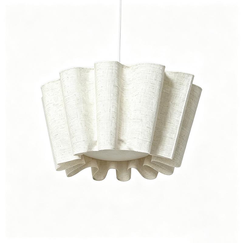 Nordic Wabi-Sabi Vintage Fabric Pendant Light for Bedroom, Living Room, Restaurant, or Tea Room.