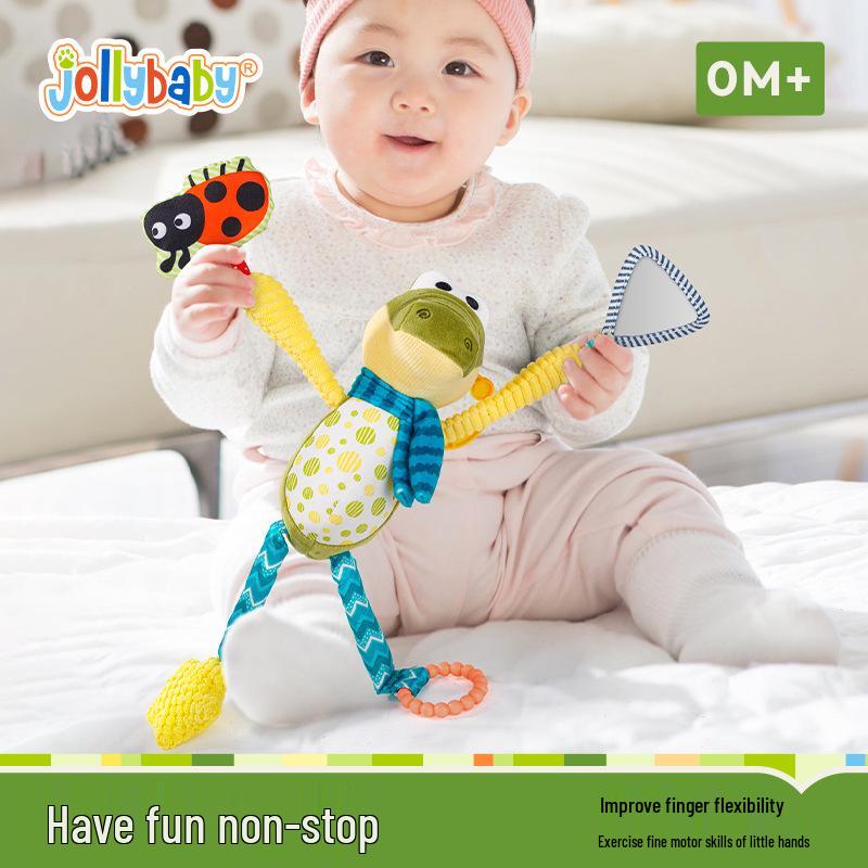 Multifunctional Baby Car Seat Crib Toy: Stroller Pendant, Funhouse Mirror, Soothing Rattle