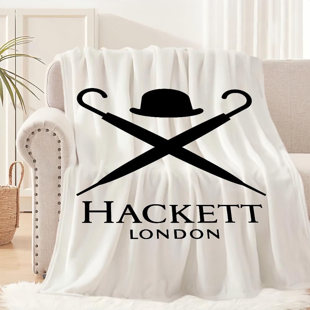 

Fashion Luxury Logo Blanket Plush Nap Sofa rug for H-Hackett-es Living Room Warm Office Bedroom Birthday Home Travel Kid Gifts 30x40in
