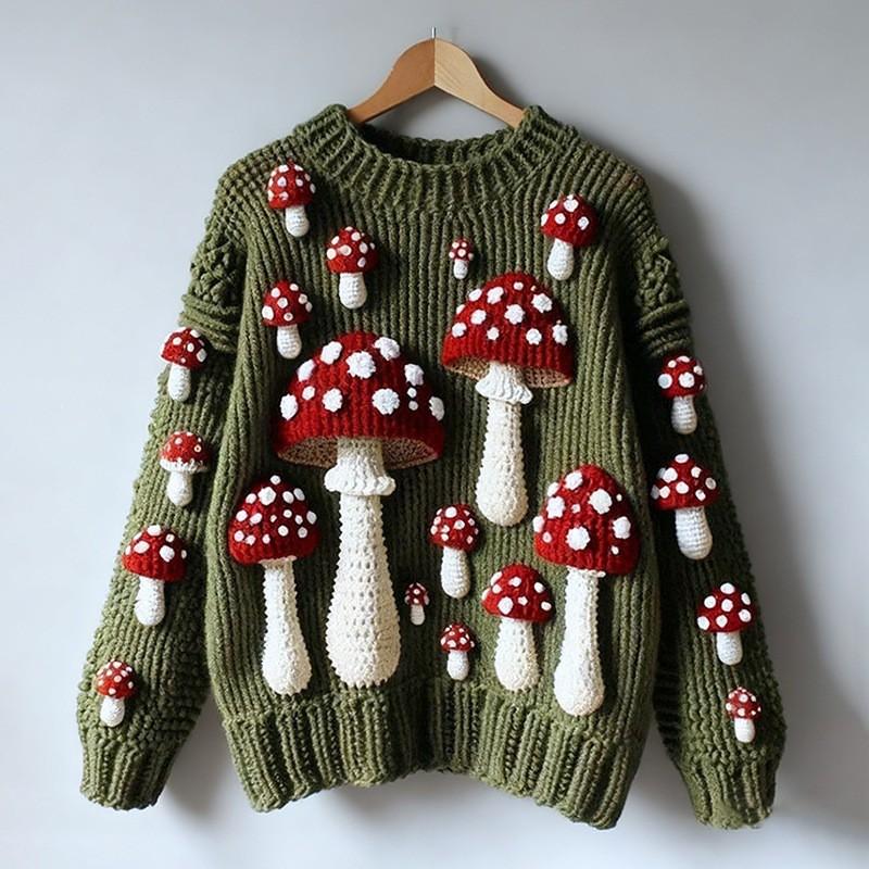 Halloween 3D Digital Print Womens Loose Fit Crew Neck Sweatshirt Soft Comfortable Casual Streetwear