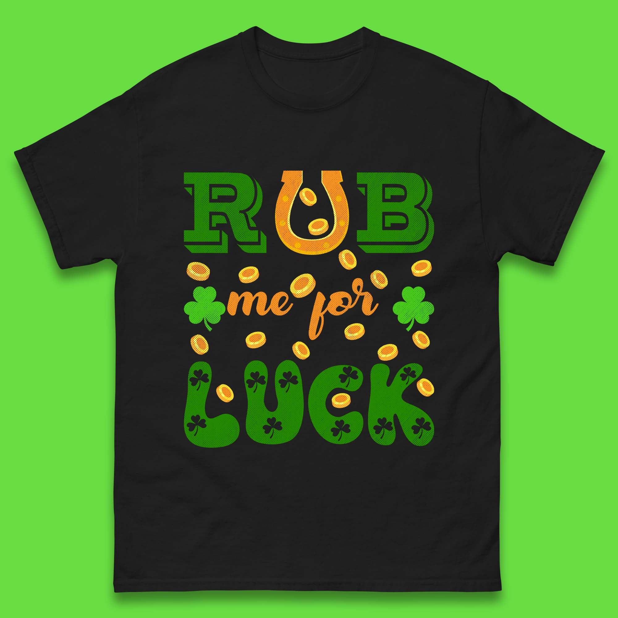 

Rub Me For Luck Mens T-Shirt Womens Tops Tees L