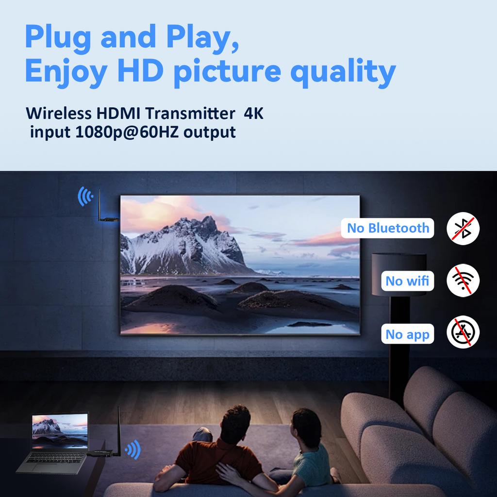 HD Extender Wireless I-transmitter High-definition Video Transmission 100m Wireless One-to-many Screen Casting Transmitter