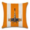 Star Plane Fighter Beige Linen Cushion Cover decorative Home Sofa Car Chair Seat Friend room office Kids gift